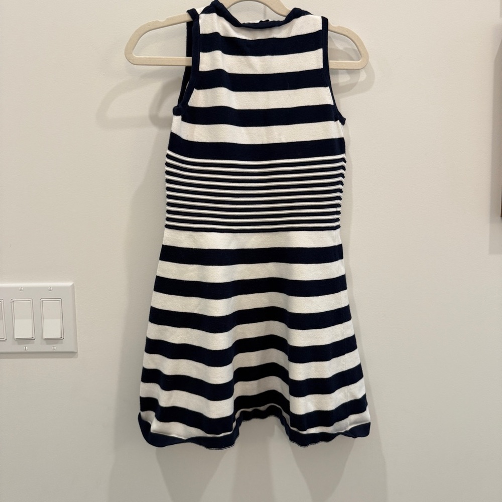 Milly Minis Navy and White Striped Dress - Picture 4 of 6
